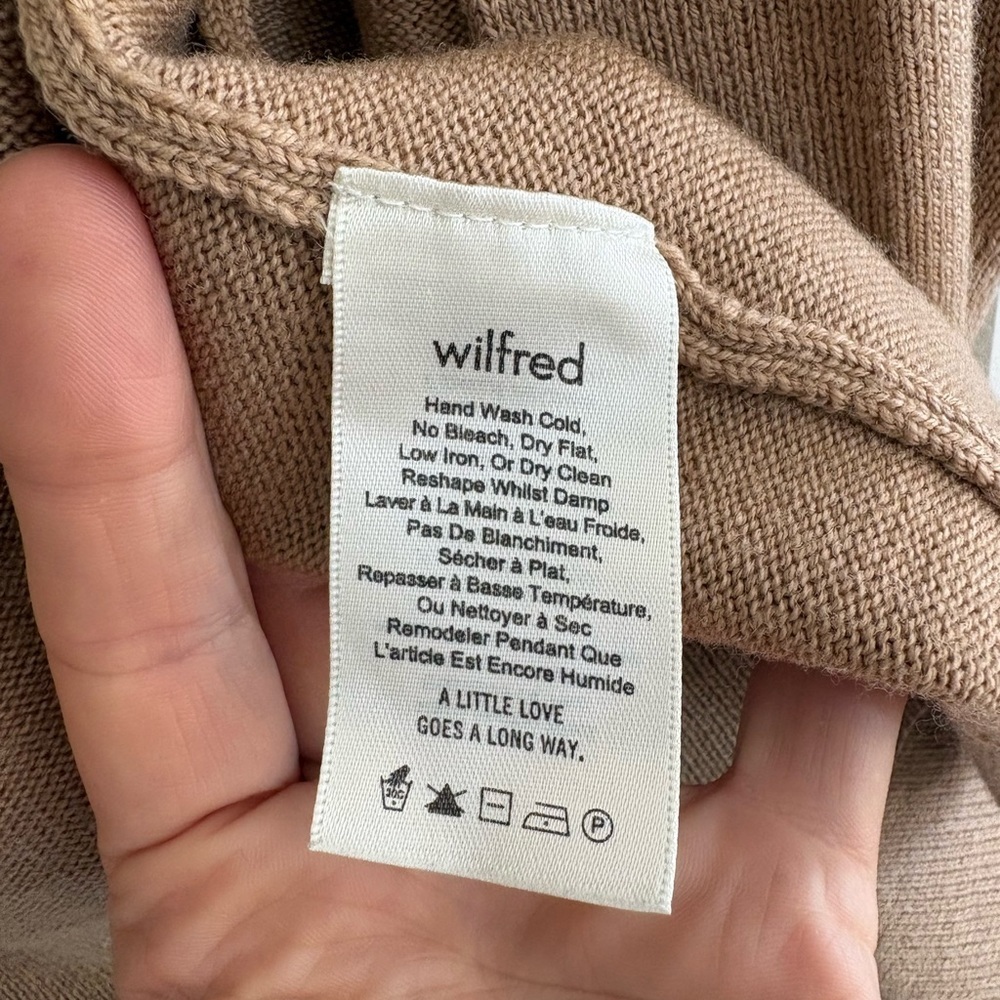 Aritzia Wilfred Merino Wool Cardigan Size SM - Picture 6 of 6